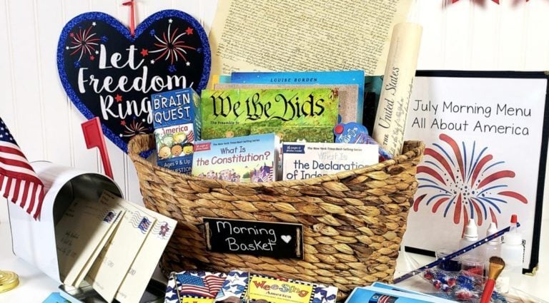 America Themed Morning Basket