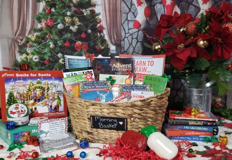 Easy Peasy Christmas Themed Morning Basket