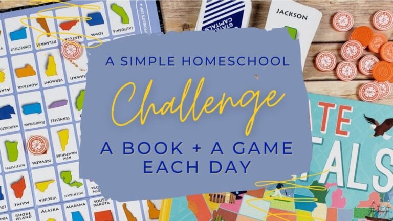 A Simple Homeschool Challenge: A Book + A Game Each Day Of The Month