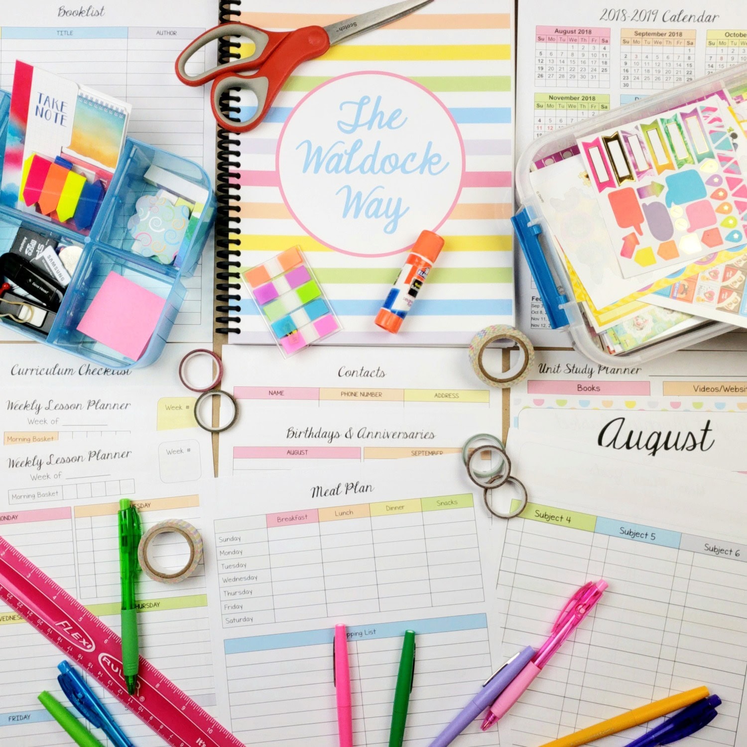 The Waldock Way Homeschool Planners were created because you do not always need something elaborated, sometimes you just want a simple layout that is in a checklist format and that is what this gives you along with options to make it fit your needs.