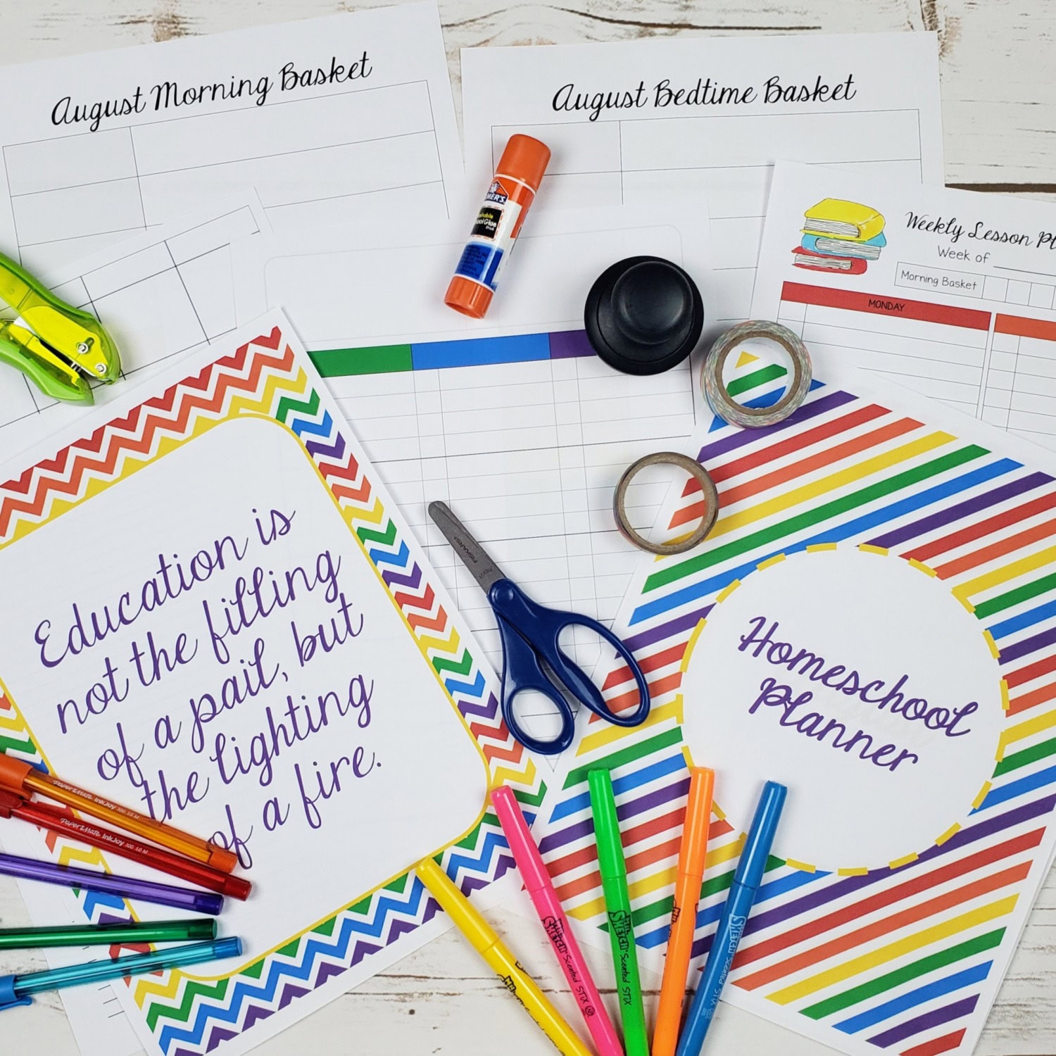 The Waldock Way Homeschool Planners were created because you do not always need something elaborated, sometimes you just want a simple layout that is in a checklist format and that is what this gives you along with options to make it fit your needs.