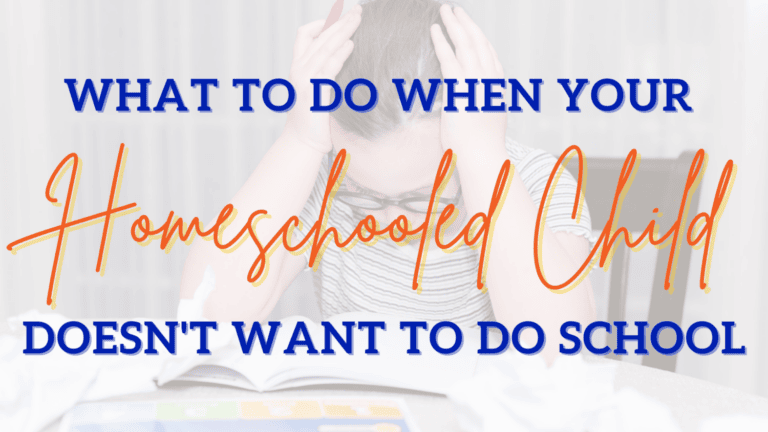When Your Homeschooled Child Doesn’t Want To Do School
