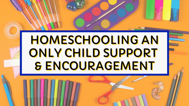 Homeschooling an Only Child Support & Encouragement