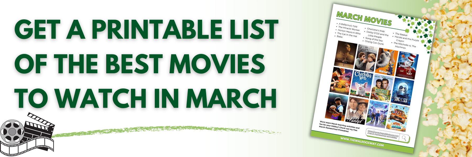 Discover the best March homeschool movies for Women’s History Month, Dr. Seuss Day, St. Patrick’s Day, March Madness, and Crayon Day. This family-friendly list turns movie days into meaningful learning experiences filled with history, culture, creativity, and connection.
