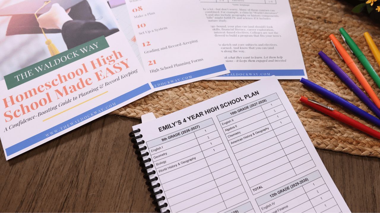 Learn how to handle homeschool high school credits and transcripts with confidence. Discover simple strategies for counting credits, creating transcripts, keeping records, and planning high school without overwhelm using a flexible homeschool approach.