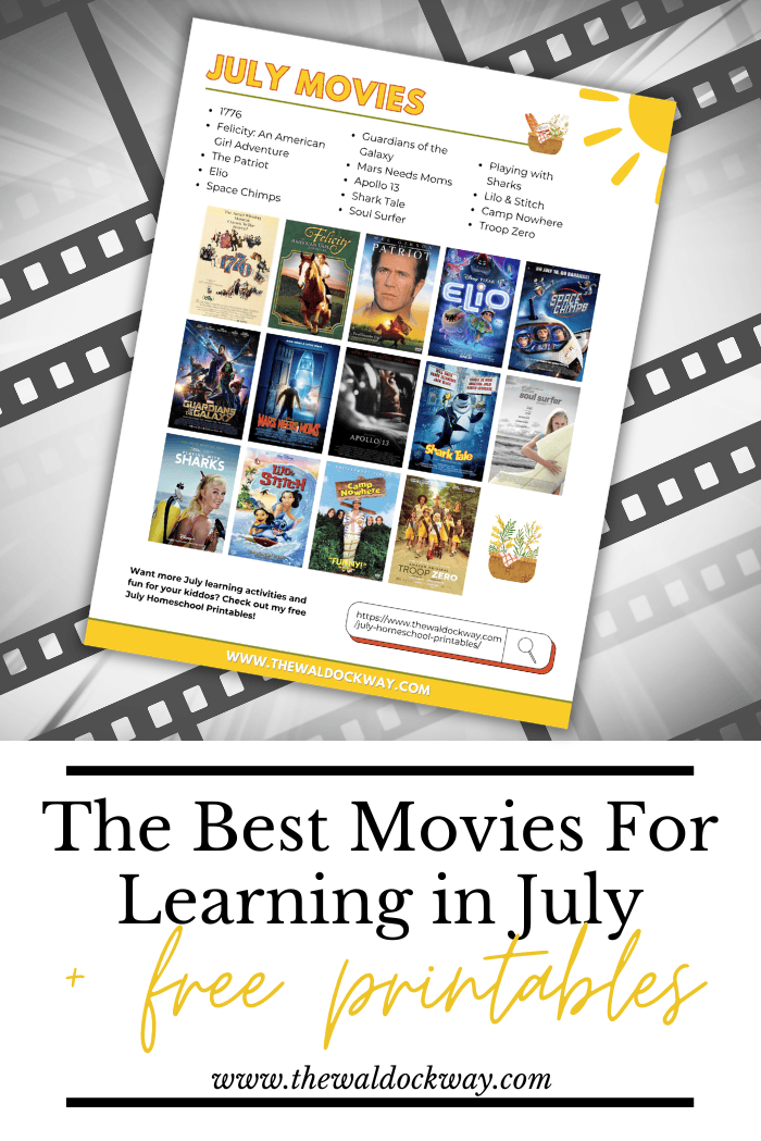 Looking for the best July movies for homeschool? Discover educational films for Independence Day, Space Exploration Day, Shark Week, and summer learning, plus book, game, and unit study ideas to turn family movie nights into meaningful homeschool lessons.