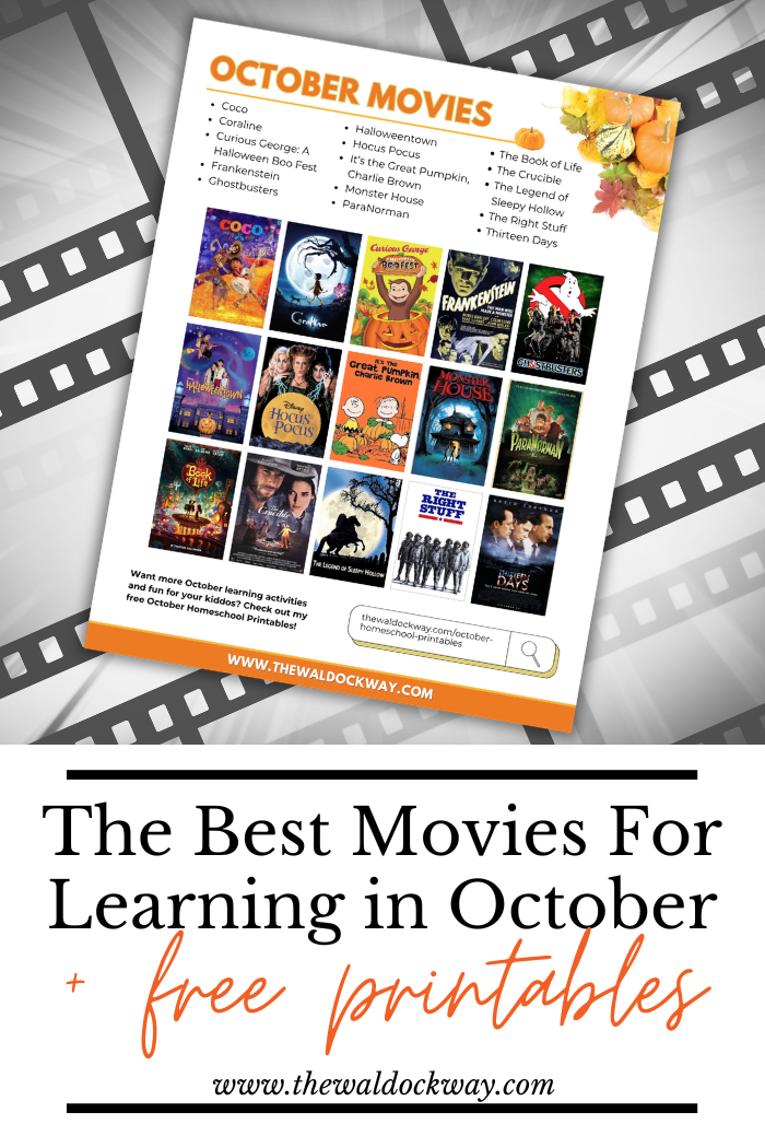 Discover the best October movies for homeschool families, from Halloween favorites and spooky classics to films about history, folklore, and science. Make learning fun with family movie nights that spark curiosity, meaningful conversations, and connection.