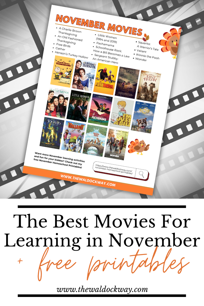 Discover the best November movies for homeschool families, featuring Thanksgiving favorites, Veterans Day films, Native American history, and stories about kindness and gratitude. Make learning fun with educational movies that bring history, literature, and family connection to life.