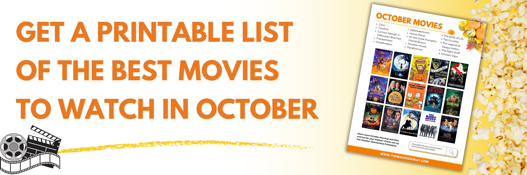 Discover the best October movies for homeschool families, from Halloween favorites and spooky classics to films about history, folklore, and science. Make learning fun with family movie nights that spark curiosity, meaningful conversations, and connection.